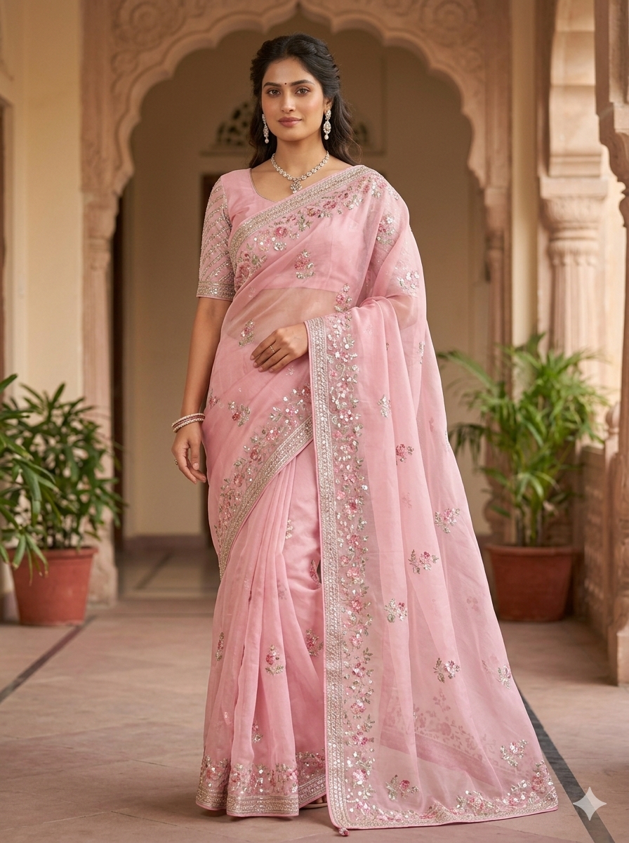 Demo Maroon Kanchipuram Saree